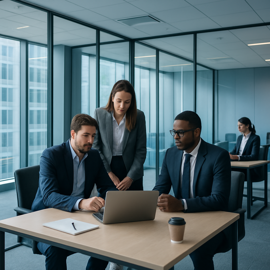 Professional business office environment